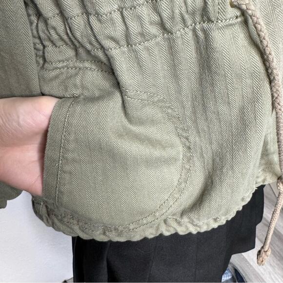 Cropped Utility Jacket Amy Green Hang Ten Size Small Downtown Girl - Picture 7 of 10